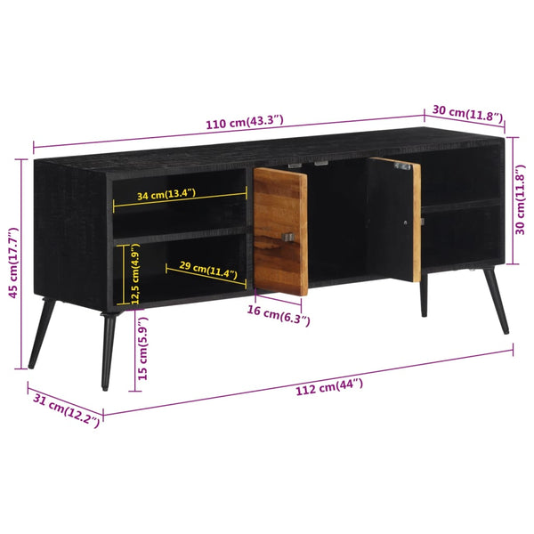 TV-Schrank Teakholz 112 cm