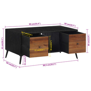 Couchtisch Teakholz 90x50 cm