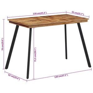Esstisch Teak Massivholz 120 cm