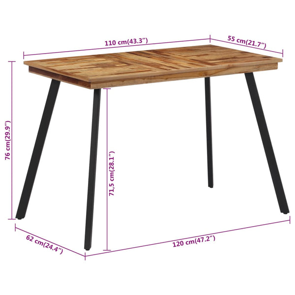 Esstisch Teak Massivholz 120 cm