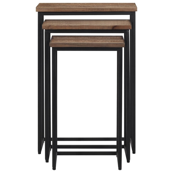 Satztische 3er Set Teak Massivholz