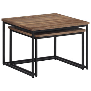 Satztische 2er Set Teak Massivholz