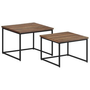 Satztische 2er Set Teak Massivholz