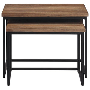 Satztische 2er Set Teak Massivholz