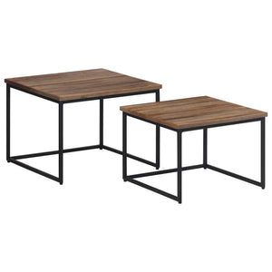 Satztische 2er Set Teak Massivholz