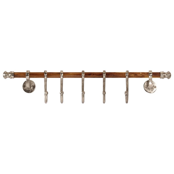 Wandmontierte Hakenleiste, 75 cm, Aluminium