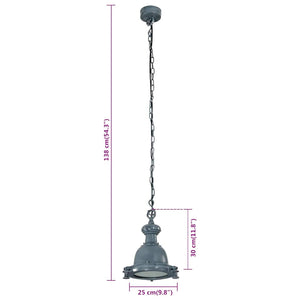 Aluminium Pendelleuchte, 138 cm