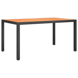 vidaXL Ensemble de salle à manger de jardin 7 pcs Noir et marron Aluminium