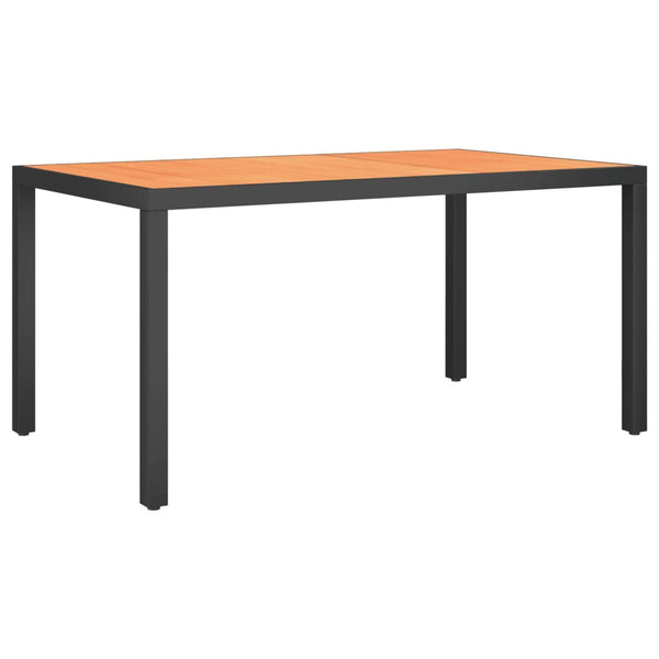vidaXL Ensemble de salle à manger de jardin 7 pcs Noir et marron Aluminium