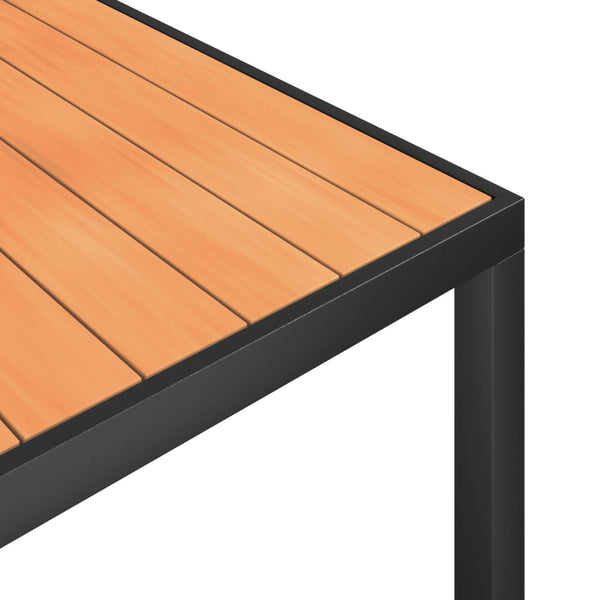 vidaXL Ensemble de salle à manger de jardin 7 pcs Noir et marron Aluminium