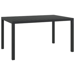 7-tlg. Garten Essgruppe Schwarz Aluminium