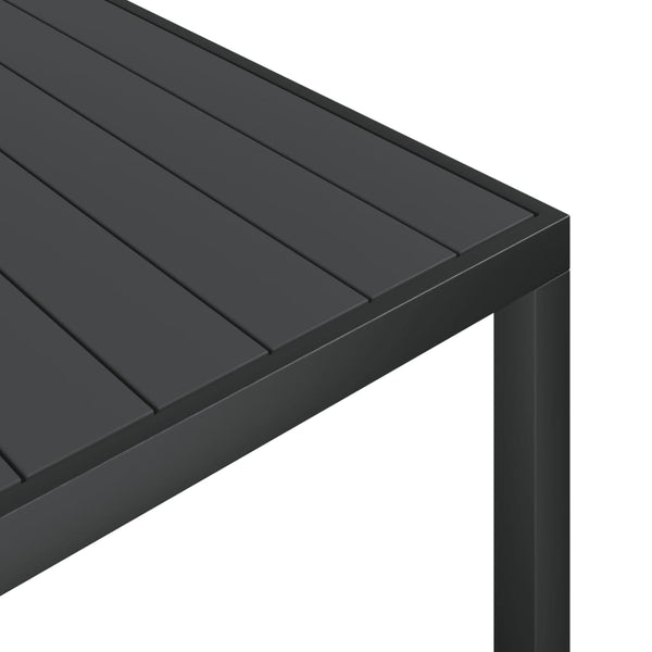 7-tlg. Garten Essgruppe Schwarz Aluminium