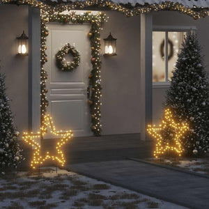 vidaXL Étoile de Noël avec piquets de sol et 115 LED 85 cm