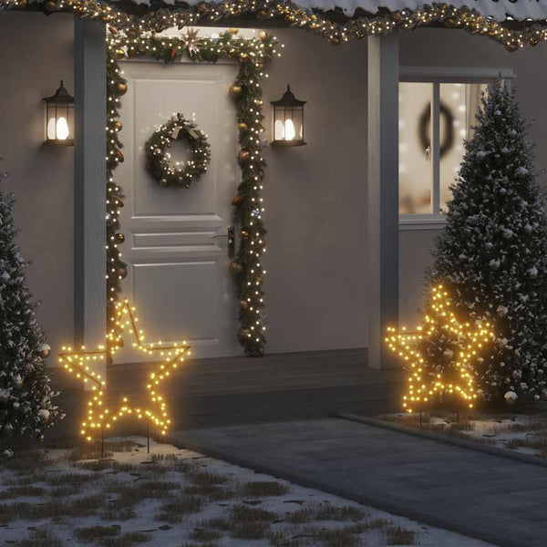 vidaXL Étoile de Noël avec piquets de sol et 115 LED 85 cm