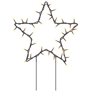 Weihnachtssterne mit Erdspießen, 3 Stk, 50 LEDs
