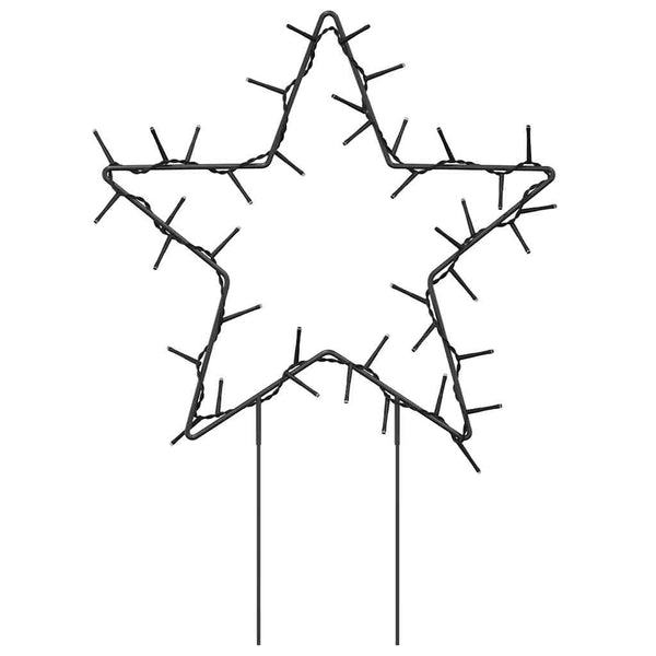 Weihnachtssterne mit Erdspießen, 3 Stk, 50 LEDs