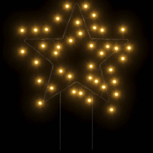 Weihnachtssterne mit Erdspießen, 3 Stk, 50 LEDs