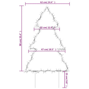 Weihnachtsbaum mit Erdspießen, 90cm, 115 LEDs