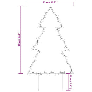 Weihnachtsbaum mit Erdspießen 60cm, 80 LEDs