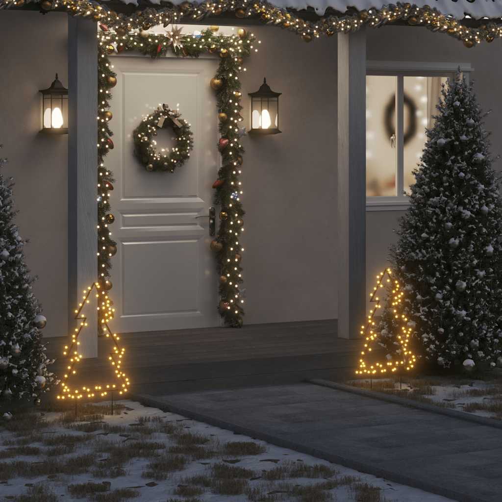 Weihnachtsbaum mit Erdspießen 60cm, 80 LEDs