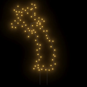 Sternschnuppe mit Erdspießen, 80 LEDs, 62cm