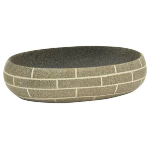 vidaXL Lavabo à poser multicolore ovale 59x40x15 cm en céramique