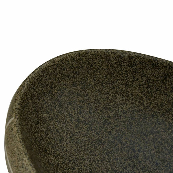 vidaXL Lavabo à poser multicolore ovale 59x40x15 cm en céramique