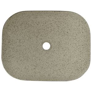 Aufsatzwaschbecken Grau Schwarz Rechteck 48x37,5x13,5cm Keramik