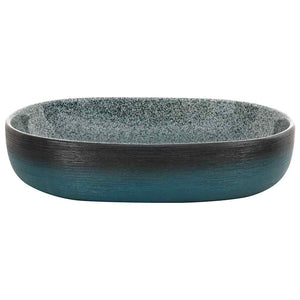Aufsatzwaschbecken Türkis Oval 59x40x14 cm Keramik