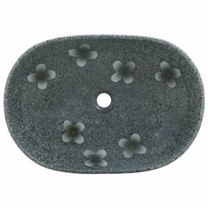 Aufsatzwaschbecken Blau Oval 59x40x14 cm Keramik
