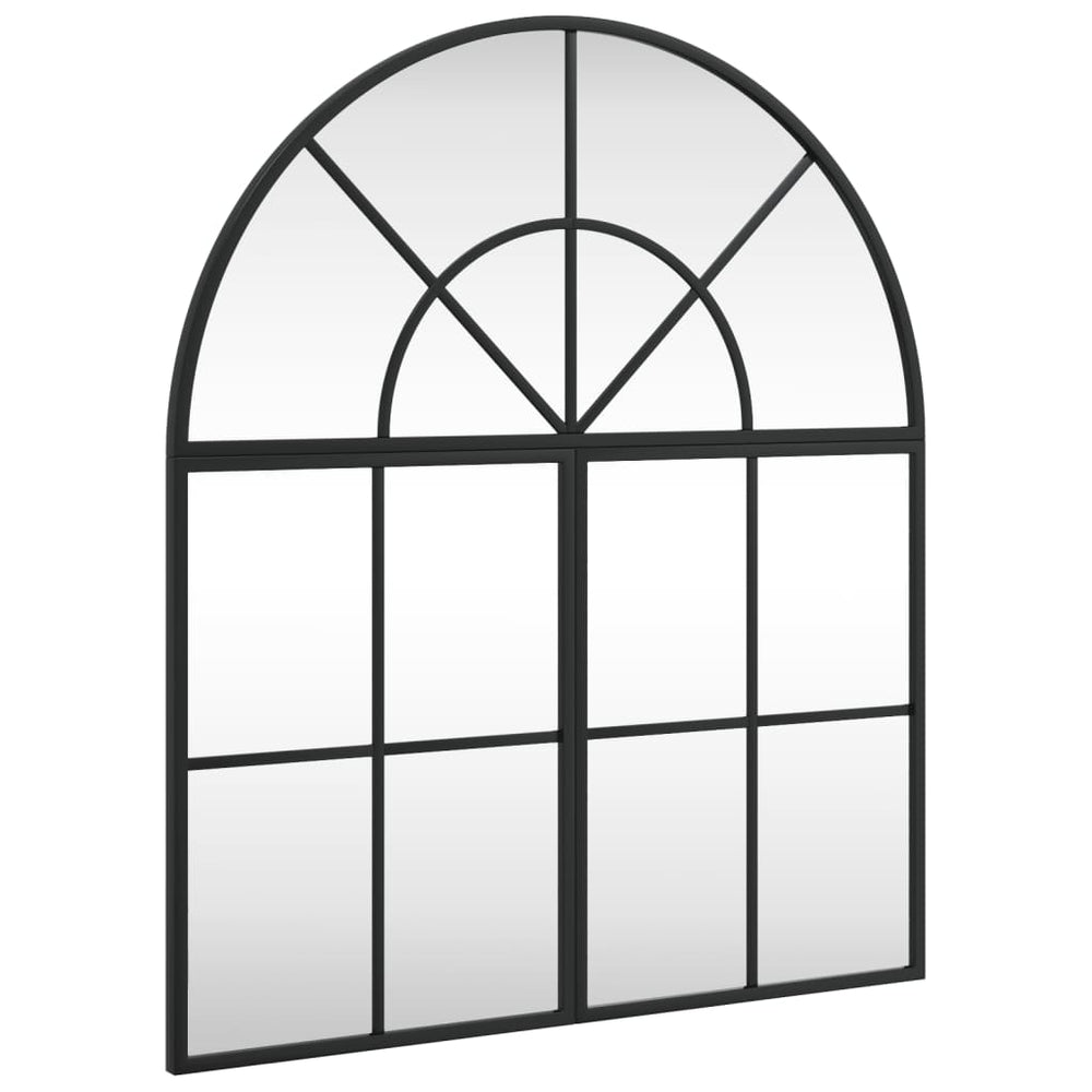 Schwarzer Wandspiegel 60x70 cm Gewölbt