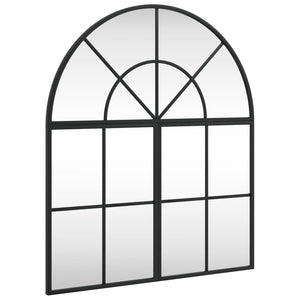 Schwarzer Wandspiegel 60x70 cm Gewölbt
