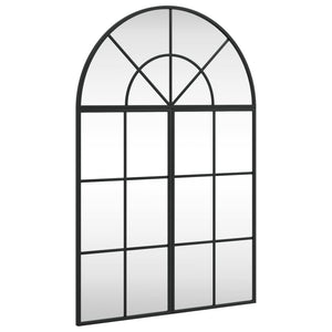 Schwarzer Wandspiegel 60x90 cm Gewölbt