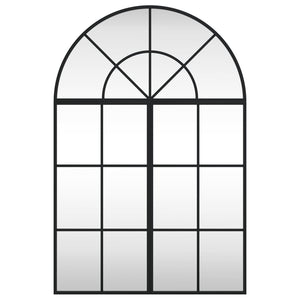 Schwarzer Wandspiegel 60x90 cm Gewölbt