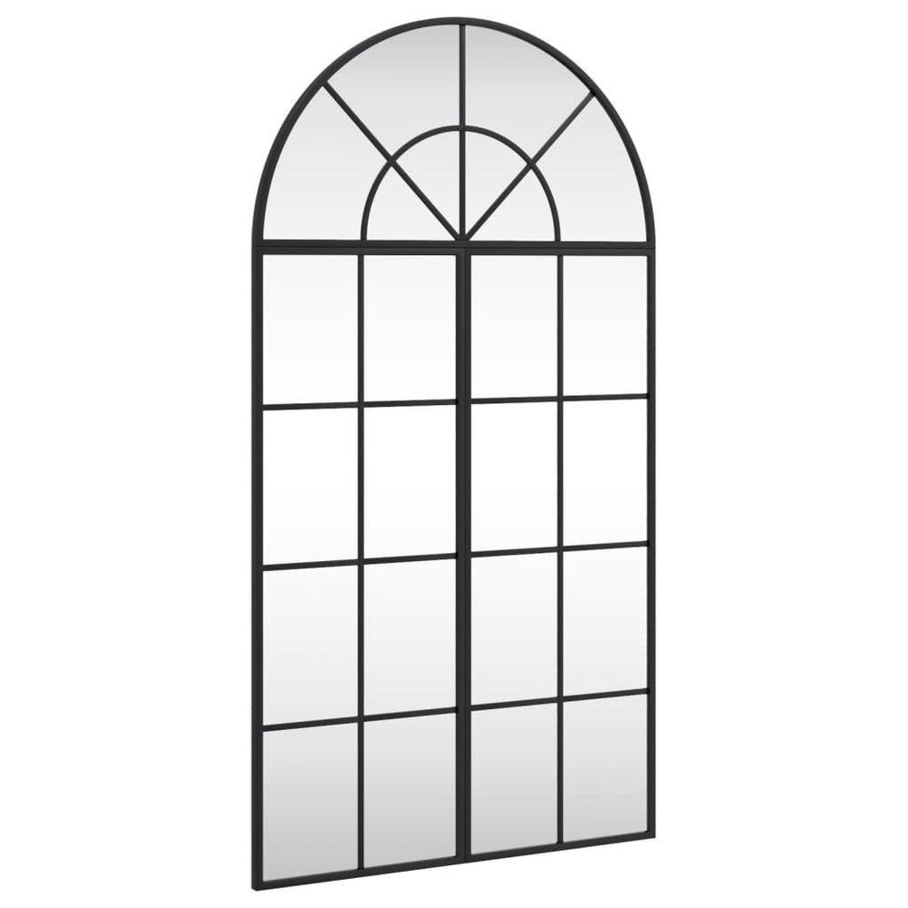 Schwarzer Wandspiegel 60x110 cm, Gewölbt