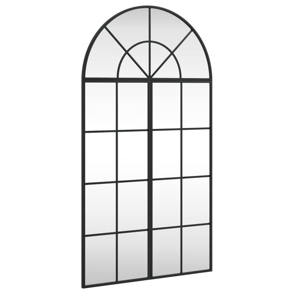 Schwarzer Wandspiegel 60x110 cm, Gewölbt