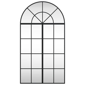 Schwarzer Wandspiegel 60x110 cm, Gewölbt