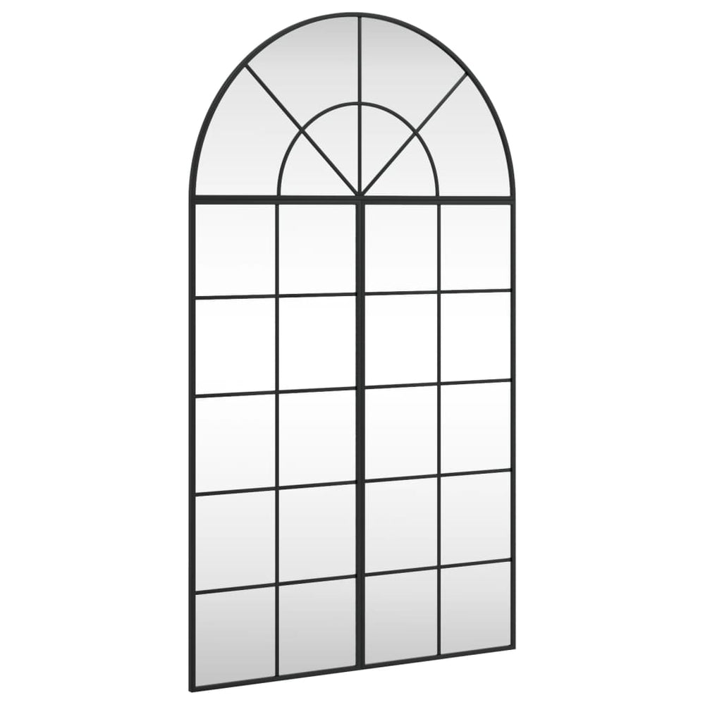 Wandspiegel Schwarz 80x140 cm Gewölbt