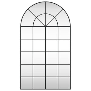 Wandspiegel Schwarz 80x140 cm Gewölbt