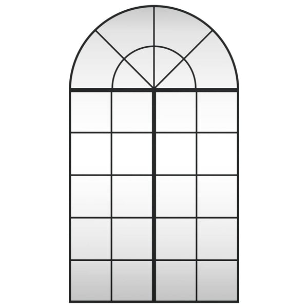 Wandspiegel Schwarz 80x140 cm Gewölbt