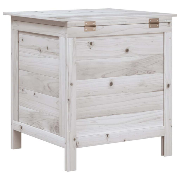 Gartentruhe Weiß Massivholz 50x49x56,5cm