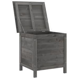 Gartentruhe Anthrazit 50x49x56,5 cm Massivholz