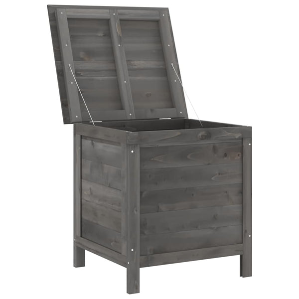 Gartentruhe Anthrazit 50x49x56,5 cm Massivholz