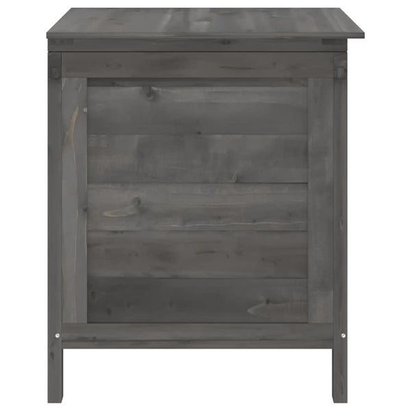 Gartentruhe Anthrazit 50x49x56,5 cm Massivholz