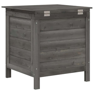 Gartentruhe Anthrazit 50x49x56,5 cm Massivholz