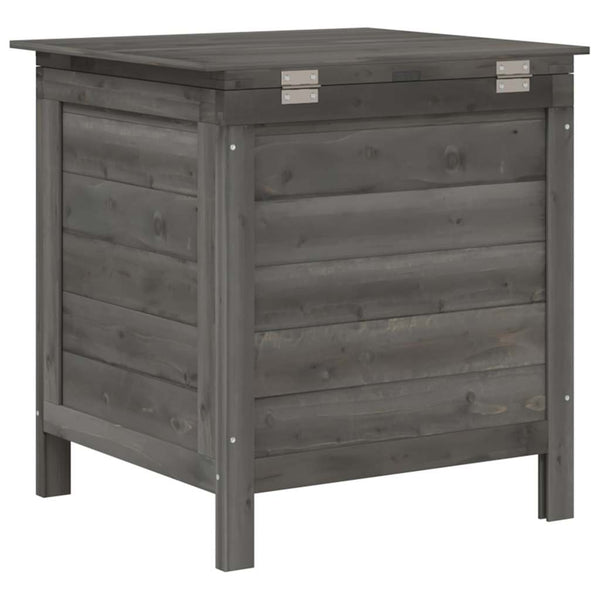 Gartentruhe Anthrazit 50x49x56,5 cm Massivholz