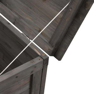 Gartentruhe Anthrazit 50x49x56,5 cm Massivholz