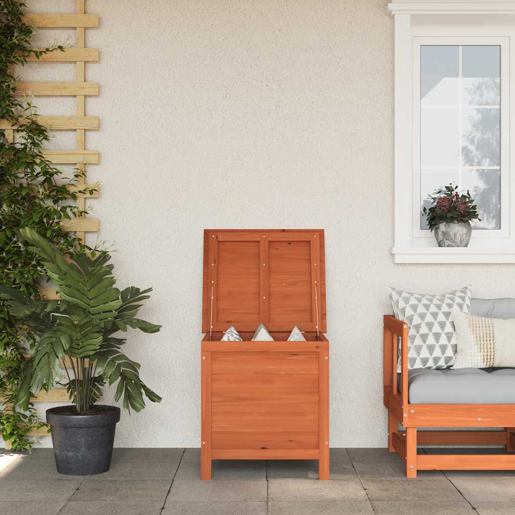 Gartentruhe Braun Massivholz 50x49x56,5cm