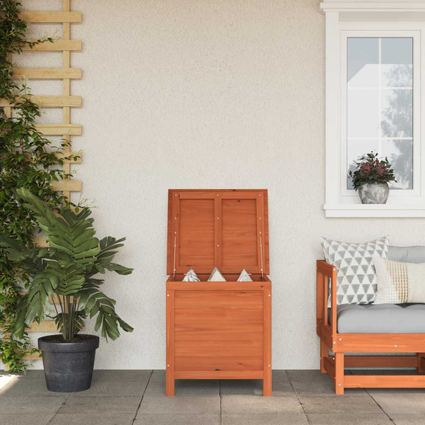 Gartentruhe Braun Massivholz 50x49x56,5cm