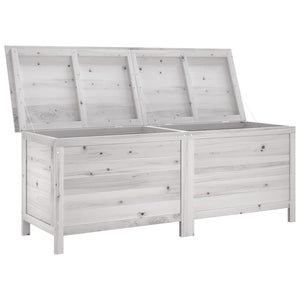 Gartentruhe Weiß 150 cm Massivholz